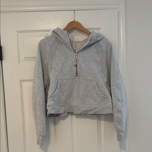 Lululemon scuba oversized half zip hoodie heathered grey